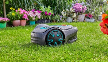 robotmaaier met regensensor